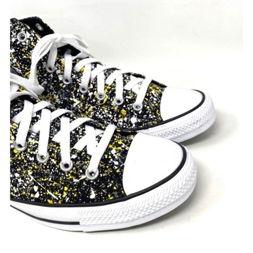 Converse Unisex Chuck Taylor All Star Hi Shoe Size 8 Men Black/Yellow A00468F - Picture 4 of 8